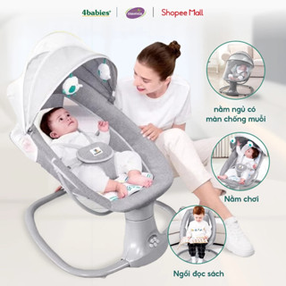   Hỏa Tốc 4h  Nôi Điện Ru Ngủ Kết Hợp Ghế Đọc Sách Cho Bé Mastela 8104 8106 Có điều khiển 5 chế độ 