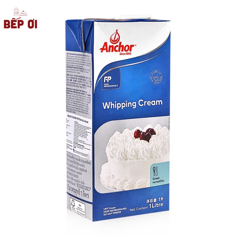 Whipping cream Anchor, kem tươi, whipping làm bánh