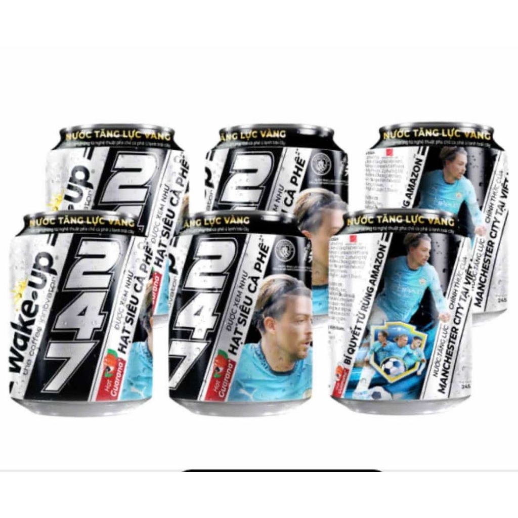 Thùng 24 lon nước tăng lực 247 Amazon Guarana 250ml
