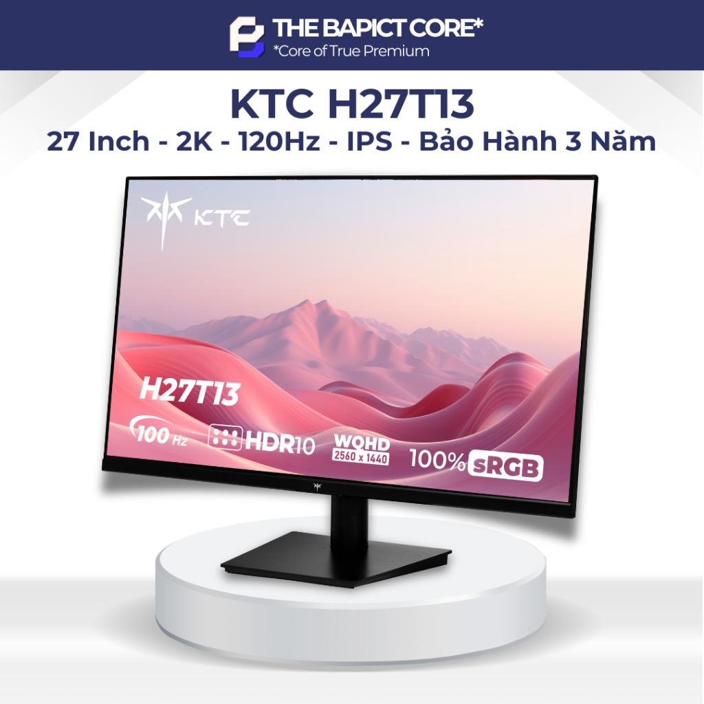 [HOẢ TỐC HCM] Màn hình KTC H27T13 27" - IPS - 2K - QHD - 2560x1440 - 120Hz 1ms DP HDMI - Bảo Hành 36