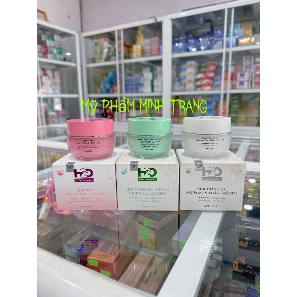 Kem H2O Cosmetics 25g ( Nám - Lão Hoá - Mụn ) H20