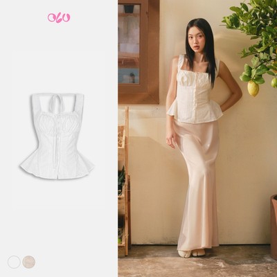 Áo kiểu 2 dây OLV croptop đi biển Gwyneth Top 2 màu