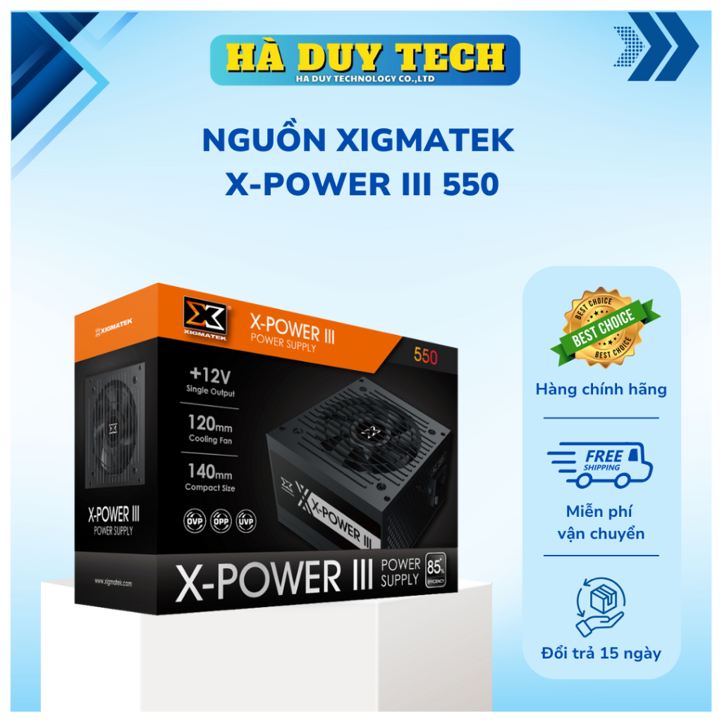 Nguồn XIGMATEK X-POWER III 550 - Chính Hãng - BH 36T - Hà Duy Tech