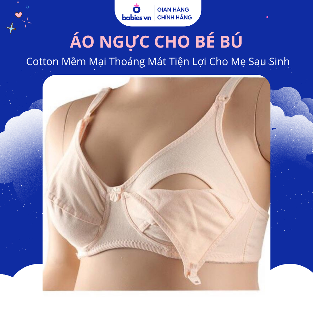 Áo Ngực Cho Bé Bú Cotton Mềm Mại Thoáng Mát Tiện Lợi Cho Mẹ Sau Sinh