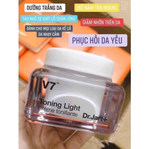 Kem Dưỡng Trắng Da V7 Toning Bright Cream GC Hàn Quốc, Hũ 50Gr Dưỡng Trắng Căng Bóng, Nâng Tone Che 