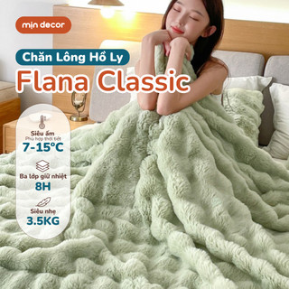  Chăn Lông Hồ Ly Đại Hàn Flana Classic Mịn Decor Chăn Lông 2mx2m2 Siêu Ấm Không Rụng Lông Nặng 3,5kg 