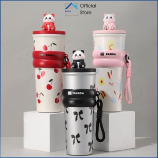   TẶNG TÚI  Bình Giữ Nhiệt Gấu Trúc Inox 304 Không Gỉ Dễ Thương Ly Giữ Nhiệt Gấu Trúc 710ml 