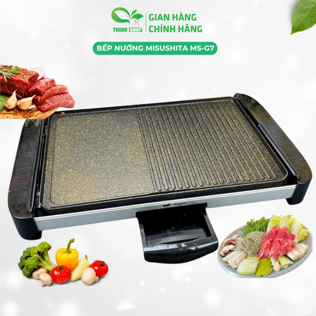 BẾP NƯỚNG ĐIỆN MISUSHITA MS-G7 chuẩn cao cấp , BẾP NƯỚNG ĐIỆN KHÔNG KHÓI MISUSHITA- TUIDO SHOP