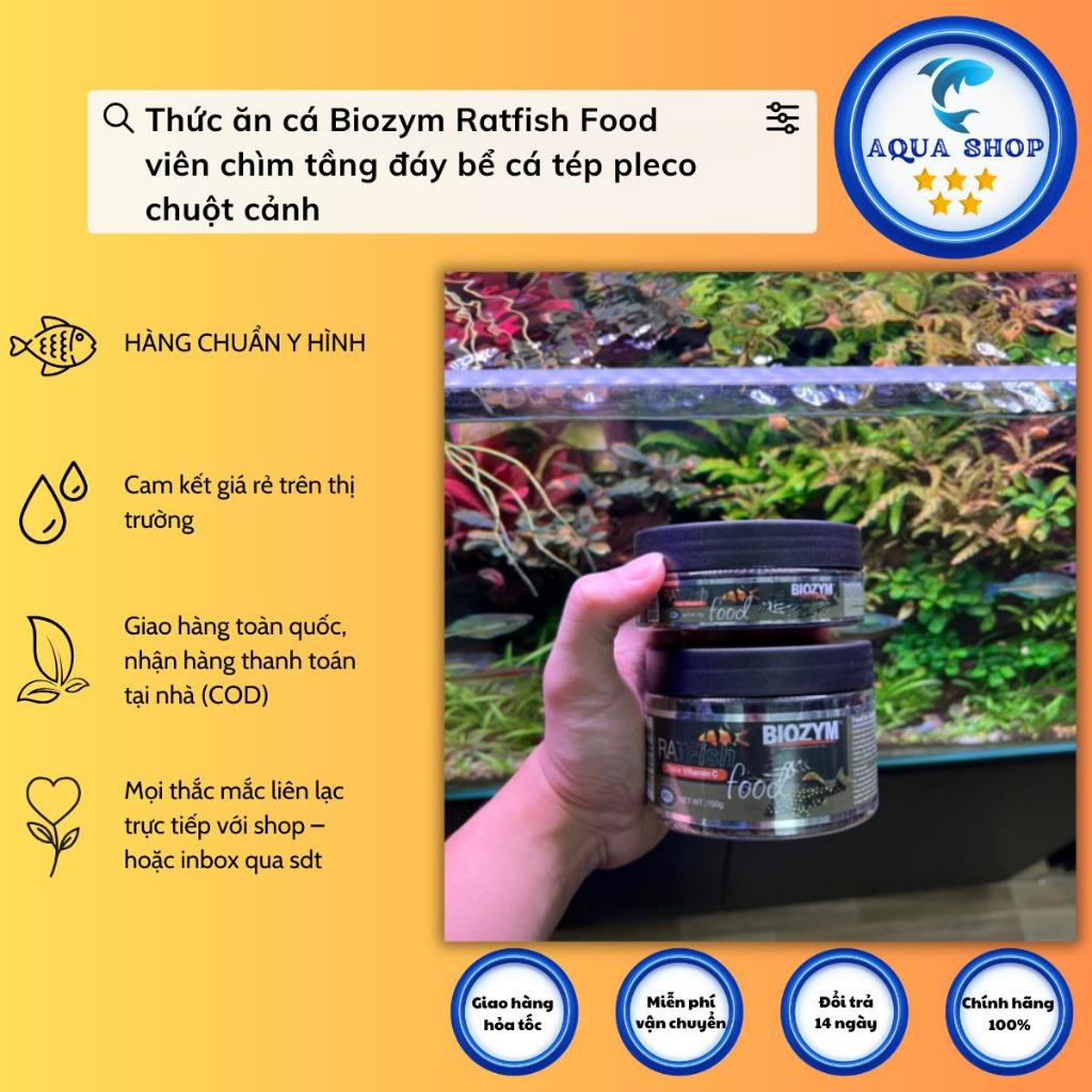 Thức ăn cá Biozym Ratfish Food viên chìm tầng đáy bể cá tép pleco chuột cảnh