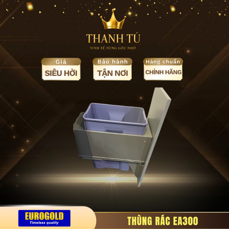 Thùng Rác Đơn Gắn Cánh Eurogold EA300 – Giúp Căn Bếp Tinh Tế, Gọn Đẹp Hơn Mỗi Ngày