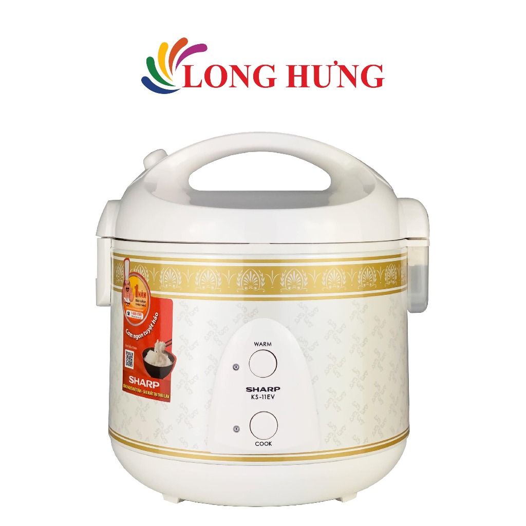 Nồi cơm điện nắp gài Sharp 1 lít KS-11ETV"RB"/ KS-11EV"RG" - Hàng chính hãng