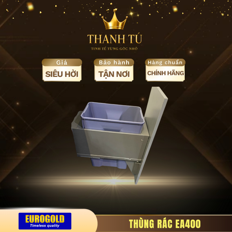 Thùng Rác Inox Eurogold EA400 – Thiết Kế Thời Trang, Sử Dụng Dễ Dàng