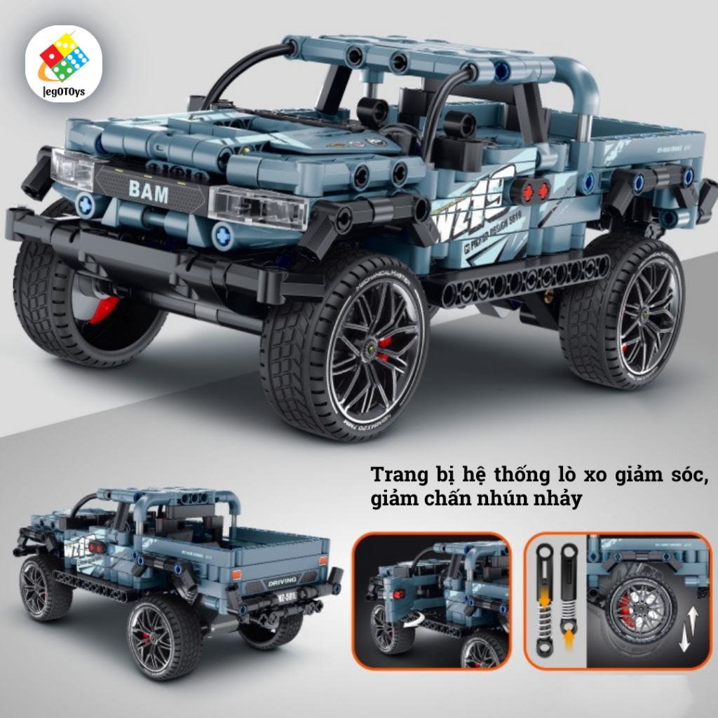 Mô Hình Lắp Ráp Xe Bán Tải Pickup Truck 555 mảnh ghép