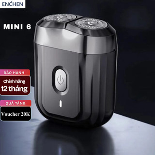  Máy cạo râu Enchen Mini 6 lưỡi dao kép mỏng chống nước IPX7 pin sử dụng đến 2 tháng - BH 6 tháng 