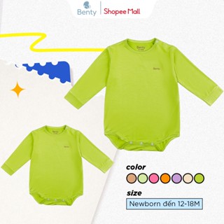  Bộ body chip dài tay trơn BENTY dễ thương mát mềm mịn quần áo trẻ em toàn cho làn da nhạy cảm 