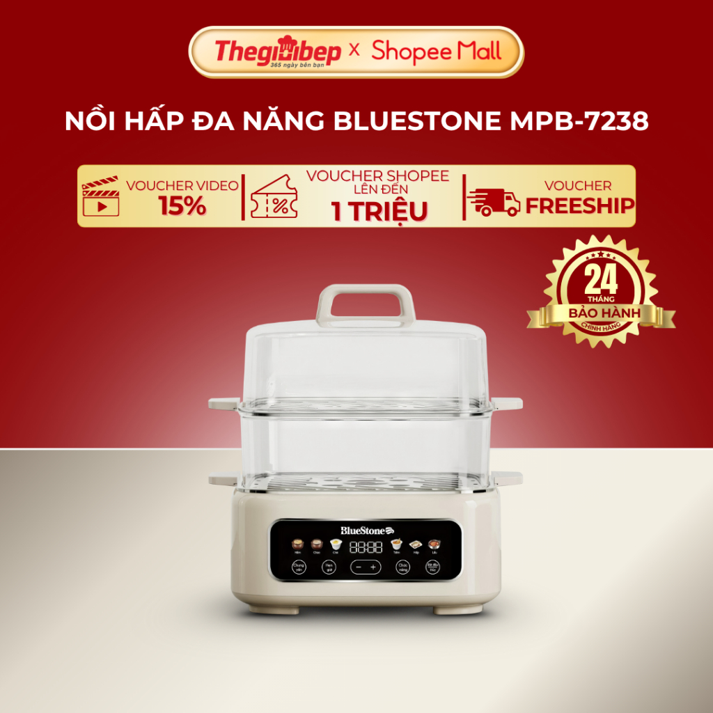 Nồi Hấp Đa Năng BlueStone MPB-7238 17 Lít