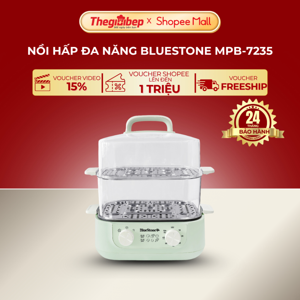 Nồi Lẩu Hấp Điện Đa Năng BlueStone MPB-7235 15 Lít 1500W