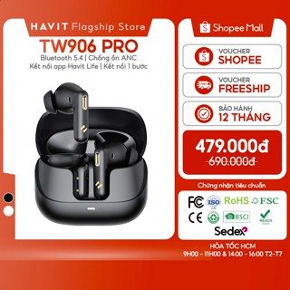 Tai Nghe Không Dây Havit TW906 Pro ANC ENC Low Latency Bluetooth 5.4