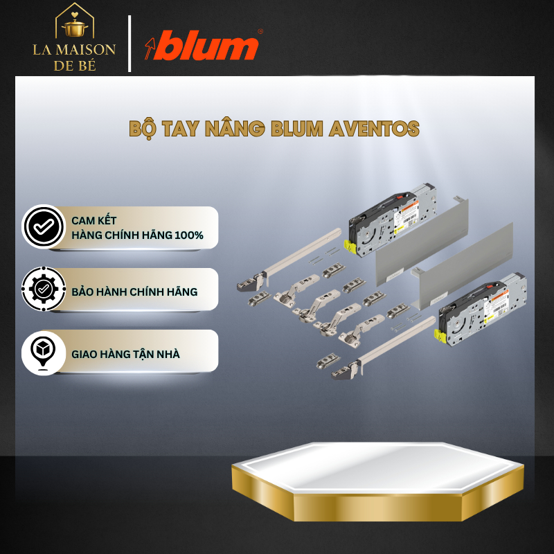 Tay nâng Blum HF22, HF25, HF28 chính hãng nhập khẩu tại Áo, dùng nâng cánh tủ mở xếp - LMS