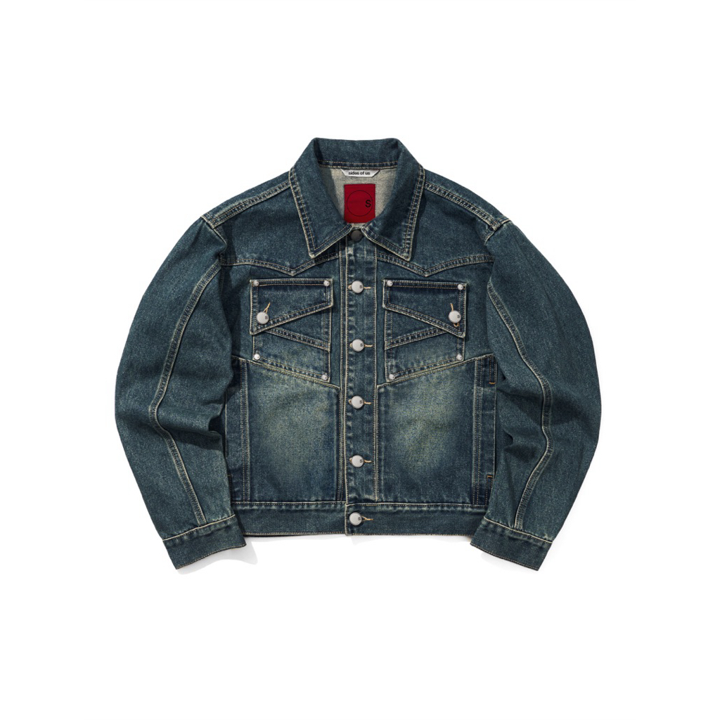 BOXY FIT VINTAGE DENIM JACKET | sides of us
