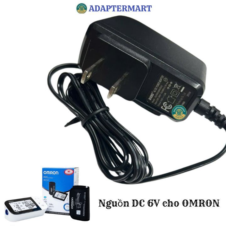 Cục nguồn cho máy đo huyết áp bắp tay Omron JPN1 JPN500 JPN600 - bảo hành 1 năm, adapter Omron 6v