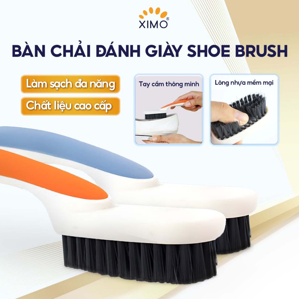Bàn Chải Đánh Giày Lông Nhựa PP Đa Năng Cầm Tay Tiện Lợi Nhiều Màu