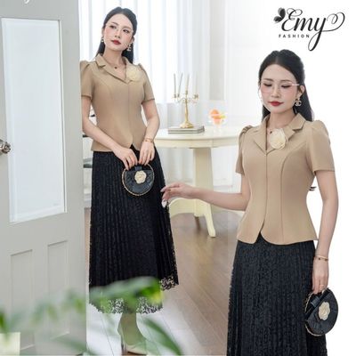 [LƯU Ý SẢN PHẨM CHỈ ÁO] Áo Thiết Kế EMY Thời Trang Cao Cấp A4053 Vải Gân Hongkong Sang Chảnh Đi Tiệc