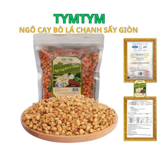 Ngô cay sấy giòn vị Bò lá chanh TYMTYM - Snack Bắp đủ vị chất lượng cao giòn tan đảm bảo an toàn vệ sinh thực phẩm