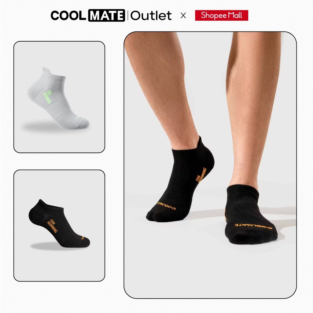 [Coolmate Outlet] Tất Nam Cổ ngắn chạy bộ Essential