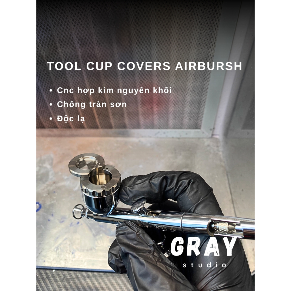 Nắp Đậy Cốc Sơn Airbrush Chống Bụi – Tool Cup Cao Cấp Dành Cho Airbrush PS289, Iwata, Evolution,...