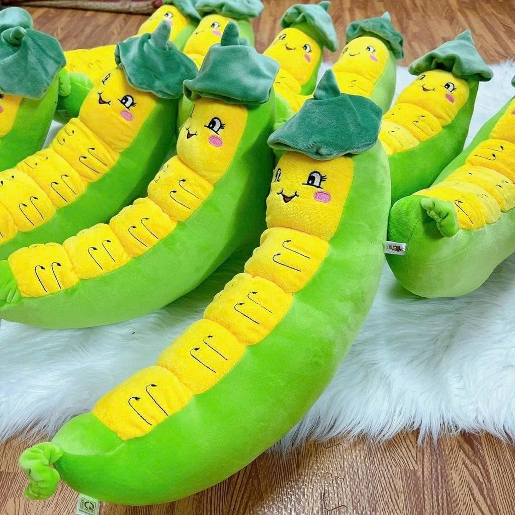 Gấu bông sâu lá, gấu sâu khoai đội mũ ngộ nghĩnh đáng yêu kt 50cm SUKEM_SHOP89