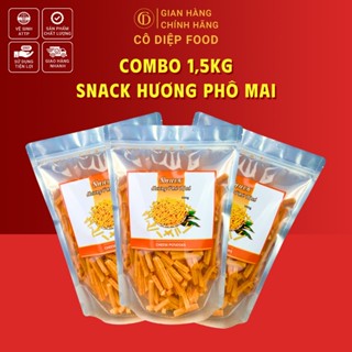  Combo  1KG5 3 Bịch  Snack Hương Phô Mai  Snack Hương Khoai Tây Túi 500Gr  Đầy Đủ Hồ Sơ Công Bố & Kiểm Nghiệm Sản Phẩm  