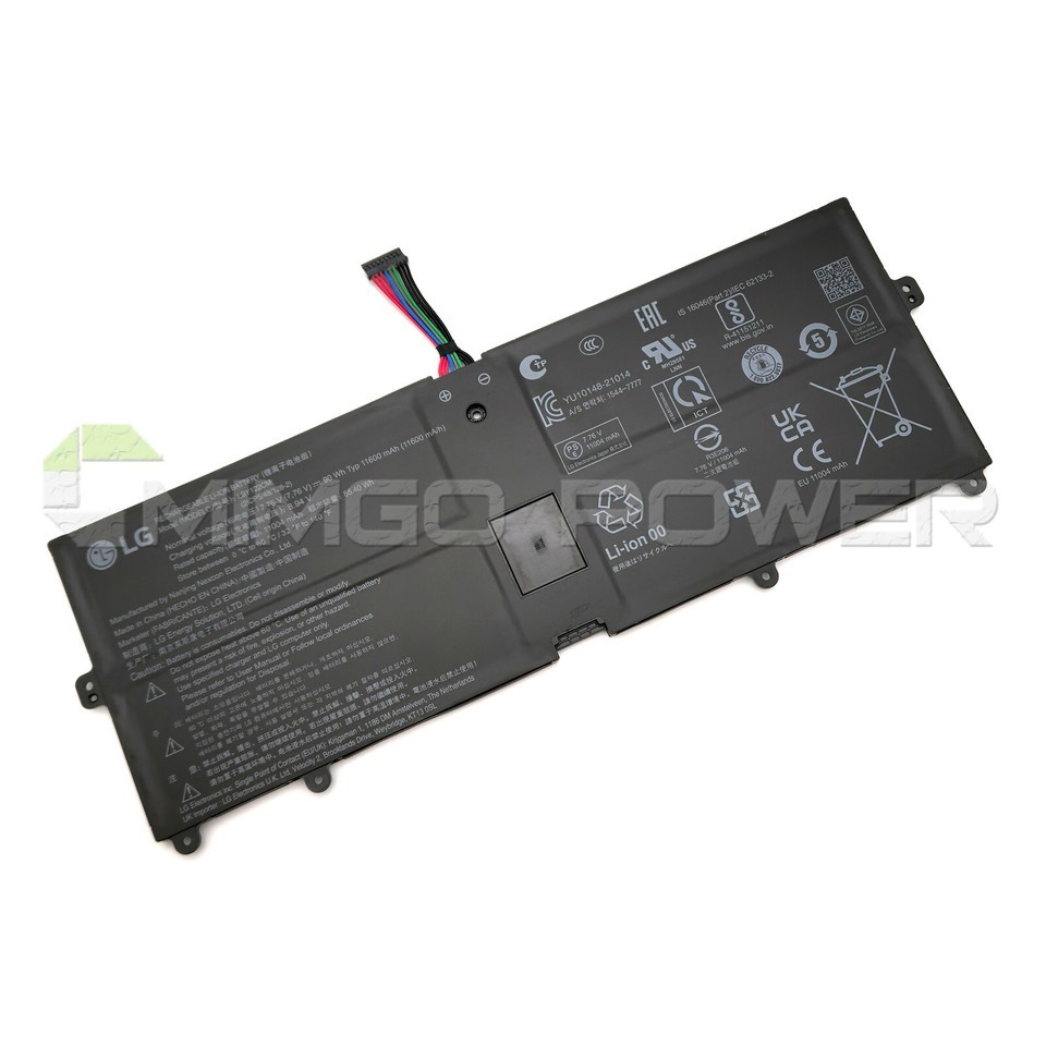 Pin (Battery) ZIN LG Gram 16Z90R 17Z90Q-R 17Z90Q-G 17Z90Q-K LBY122CM 90Wh