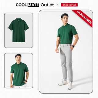   Outlet Không đổi trả  Áo Polo Coolmate Pique nam Basic Cotton 100% Ready to Wear 