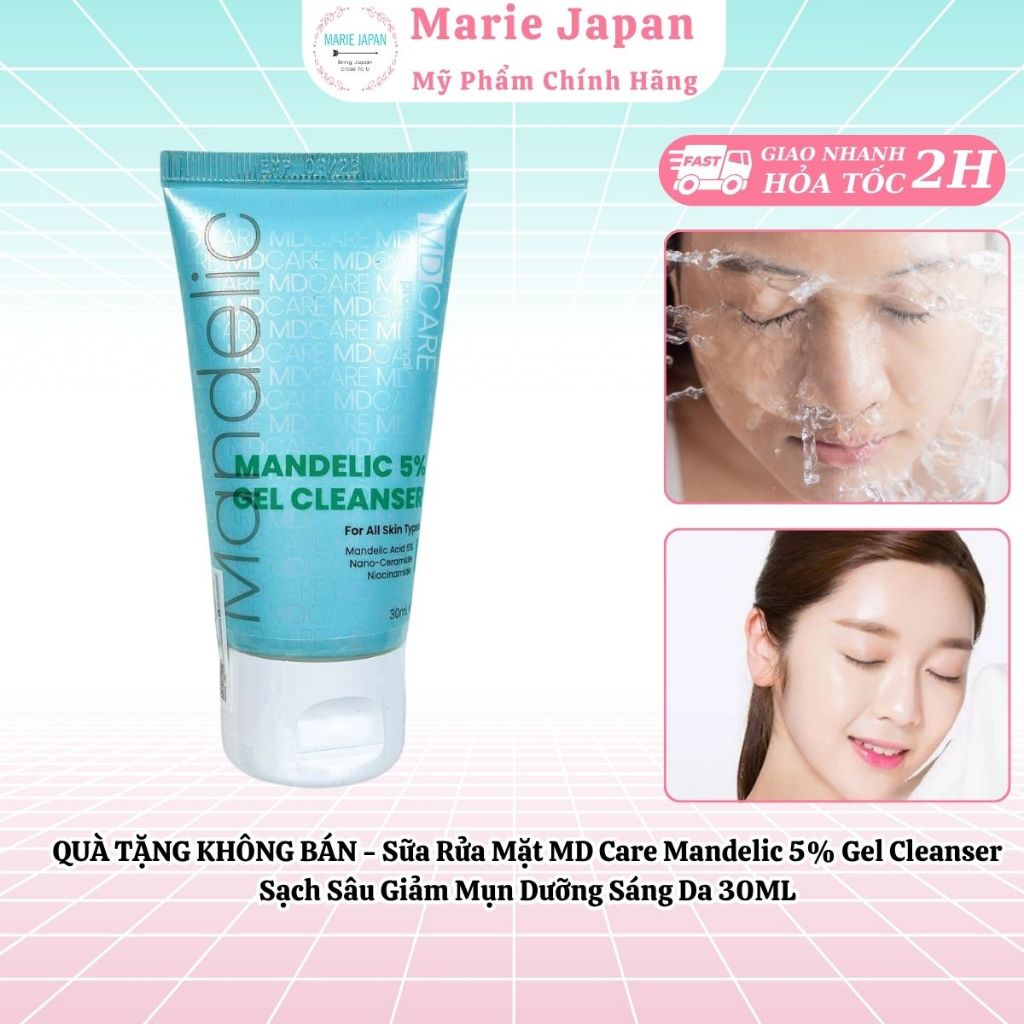QUÀ TẶNG KHÔNG BÁN - Sữa Rửa Mặt MD Care Mandelic 5% Gel Cleanser Sạch Sâu Giảm Mụn Dưỡng Sáng Da 30ML