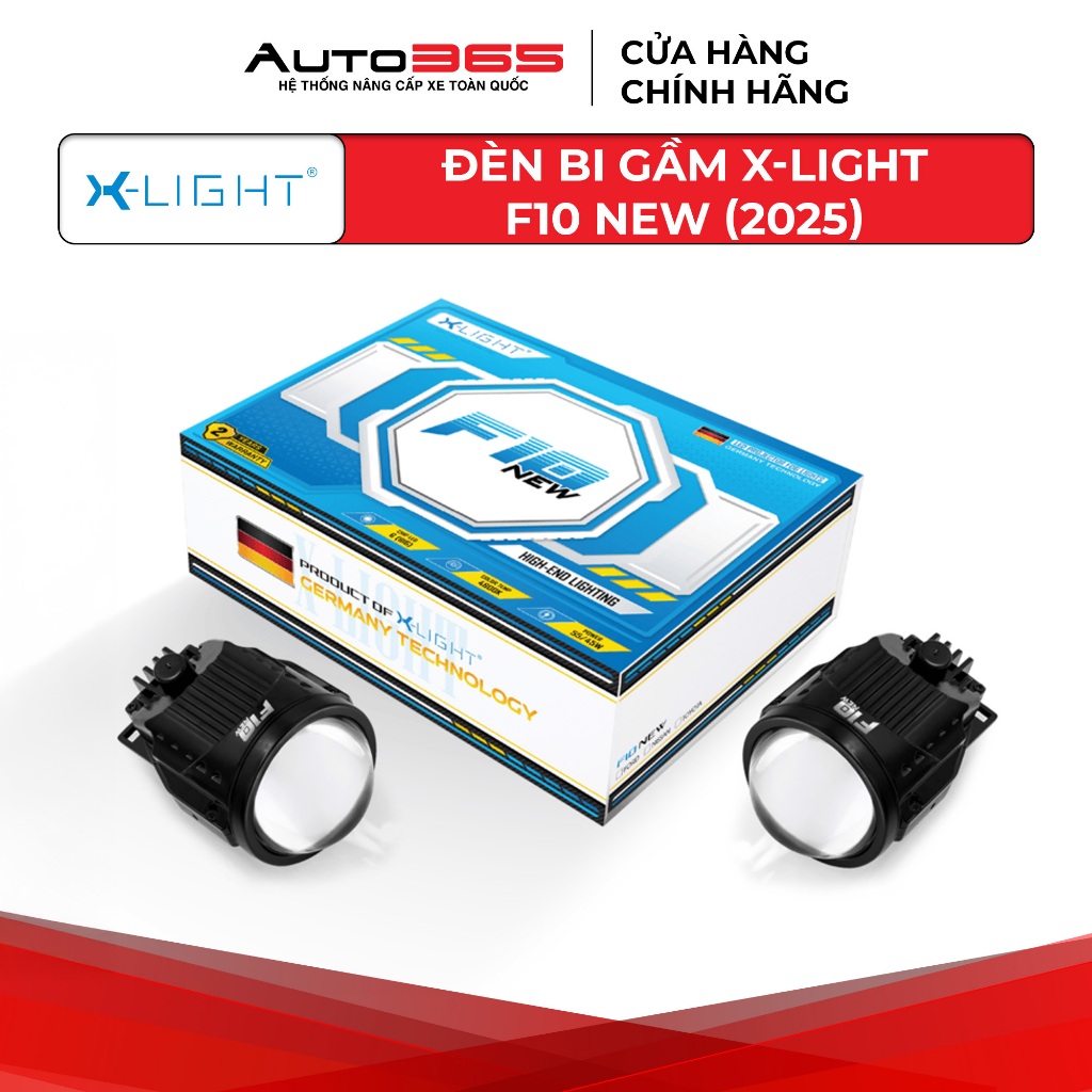 Đèn bi gầm ô tô X-Light F10 NEW (2025) siêu sáng 3.0 inch | Nhiệt màu 4800K | Lắp đặt cho nhiều dòng