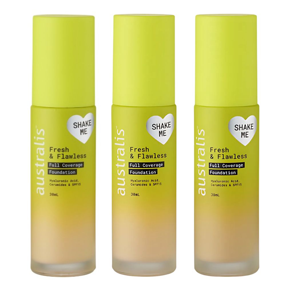 Kem nền Australis bắt sáng che phủ cao - màu Natural Buff/màu Light Neutral chai 30ml