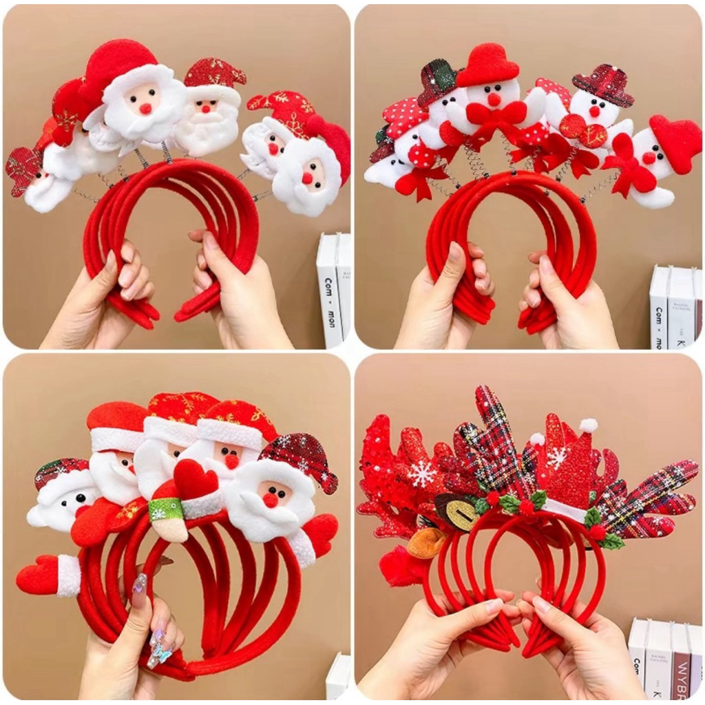 Cài tóc tuần lộc, bờm tóc Noel nhiều mẫu dễ thương phụ kiện cài tóc xinh đẹp