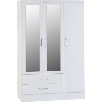 EDLE, Tủ quần áo kèm hộc tủ kéo có gương WAR_048, 117x52x180cm, tủ đựng quần áo Scandi Home