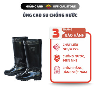 Ủng cao su bảo hộ chống nước chống thấm màu đen Con voi - Hàng chính hãng Việt Nam chất lượng cao