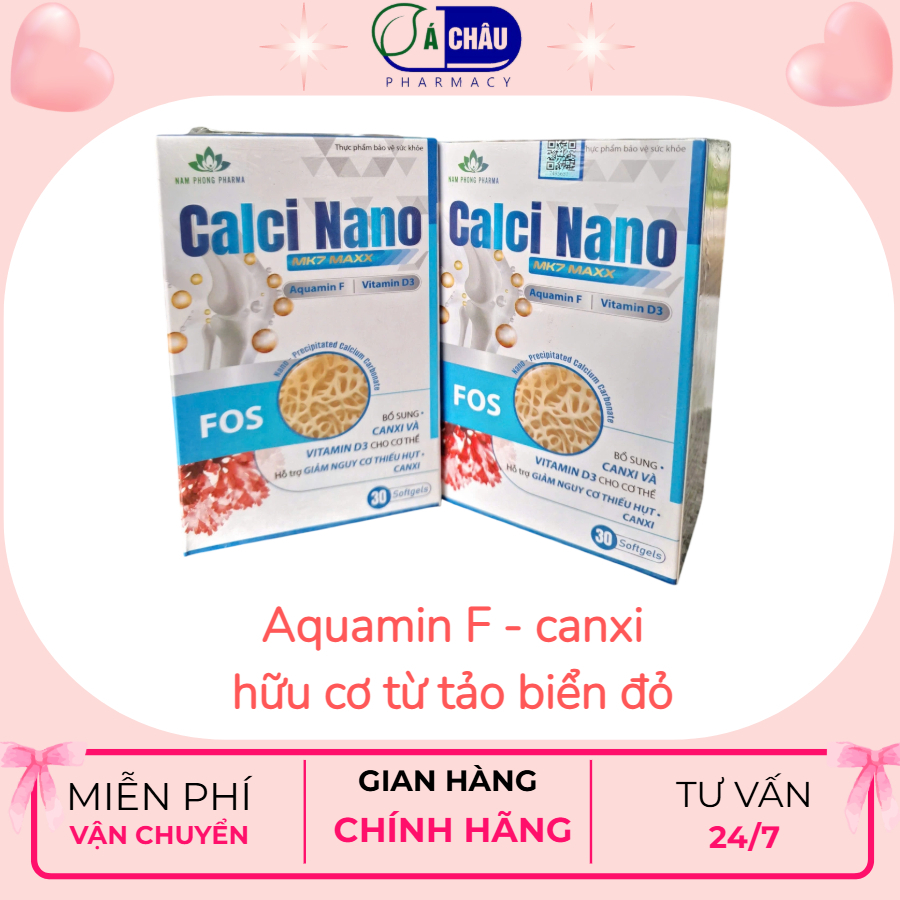 CANXI NANO, CANXI TẢO BIỂN ĐỎ, Canxi Hữu Cơ – Bổ sung canxi, giảm nguy cơ loãng xương