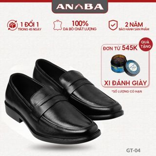 Giày Tây Nam Da Bò Thật ANBA GT-04 Sang Trọng, Bảo Hành 24 Tháng, Lịch Lãm, Êm Chân, Chống Trượt
