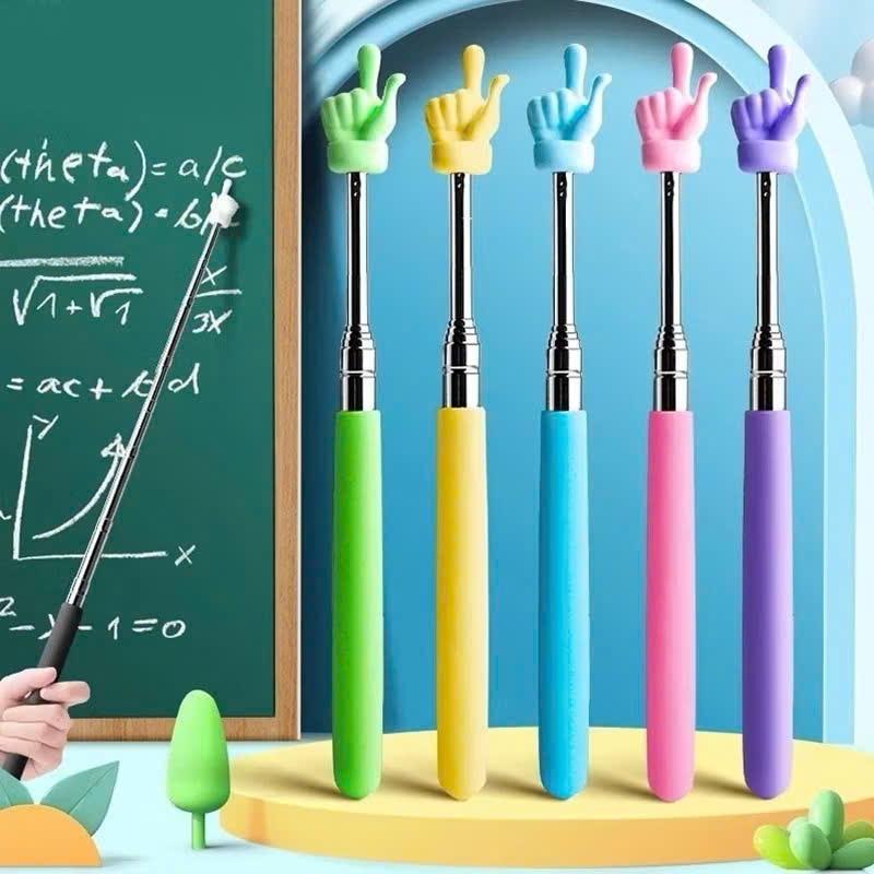 gậy chỉ bảng giáo viên, học sinh hình ngón tay, gậy giảng dạy có thể thu gọn kéo dài tùy ý, thước ch