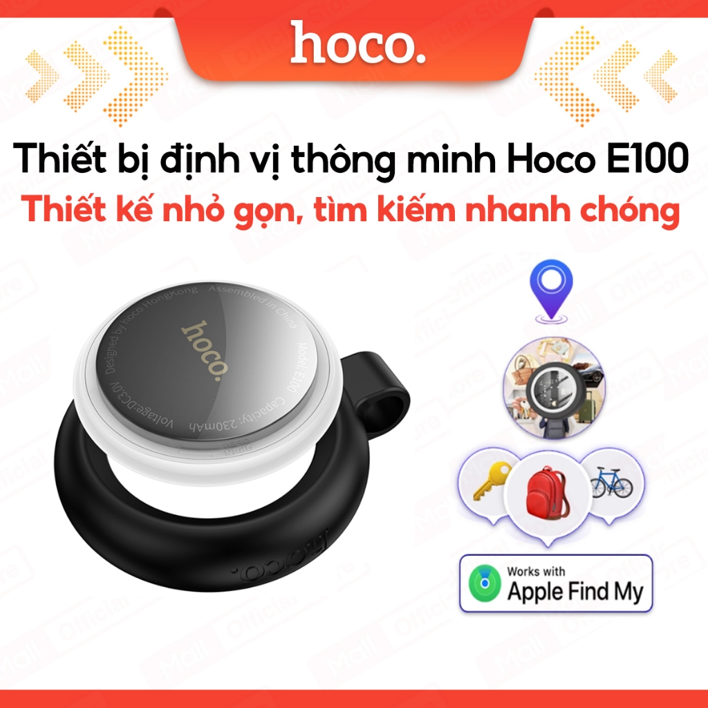 Thiết bị định vị thông minh Hoco E100, thiết kế nhỏ gọn , tiện lợi, tìm kiếm định vị nhanh chóng