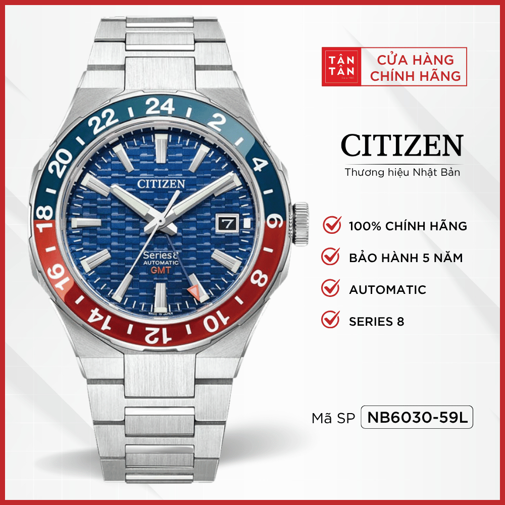 Đồng Hồ Nam Citizen Series 8 GMT NB6030-59L Automatic 41mm - Đồng Hồ Tân Tân