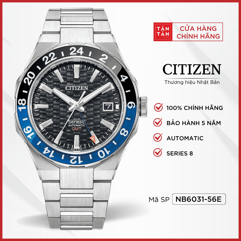 Đồng Hồ Nam Citizen Series 8 GMT NB6031-56E Automatic 41mm - Đồng Hồ Tân Tân