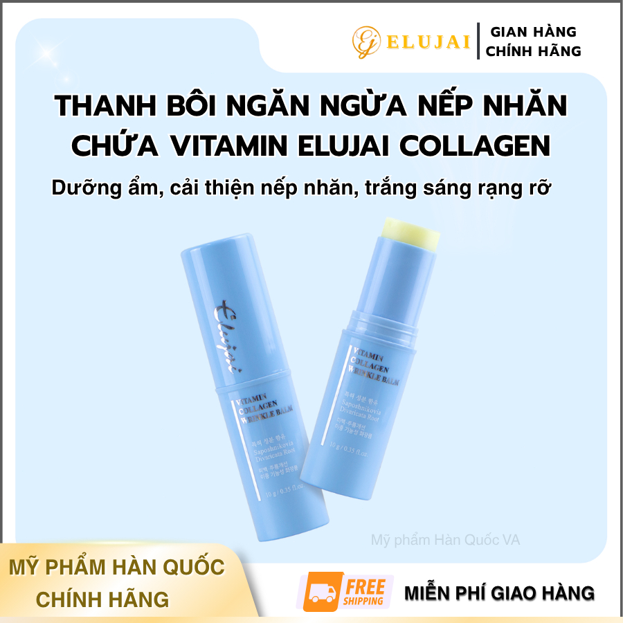 THANH LĂN ELUJAI HỖ TRỢ GIẢM NẾP NHĂN CHỨA VITAMIN, THANH LĂN ELUJAI VITAMIN COLLAGEN WRINKLE BALM