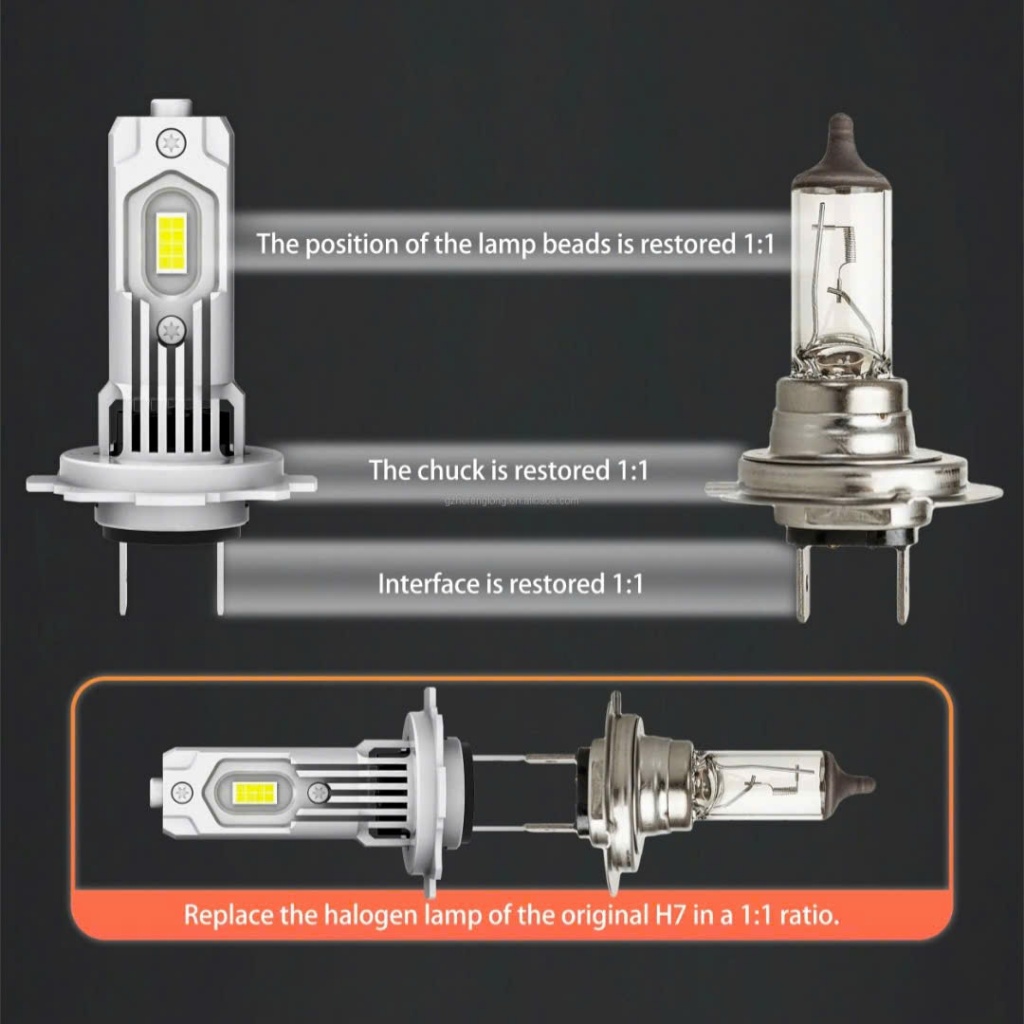 Đèn led ô tô H7 / H18 công xuất 70w/2bóng hoăc 110w /2 bóng siêu sáng nhiệt màu 6000k ( sáng trắng )