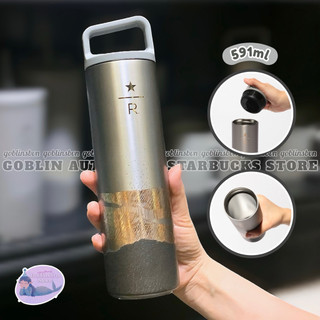   Authentic  STARBUCKS RESERVE BÌNH GIỮ NHIỆT GRAY GOLD SS TUMBLER 591ML 