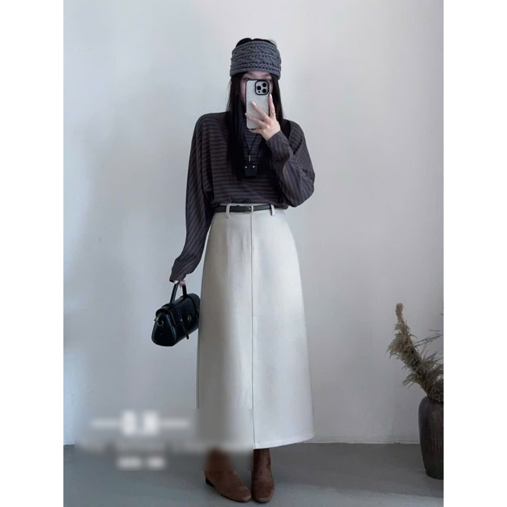 Chân váy dáng dài kèm nịt QC TOMBI SHOP  B